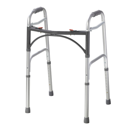Drive Medical Deluxe Folding Walker, Two Button – Lightweight Aluminum Push-Button Walker for Adults & Juniors – Free Shipping Canada