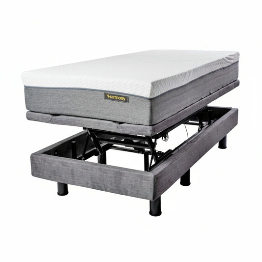 Harmony Hi-Low Adjustable Bed Base with Massage and Height Control | Care Made