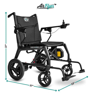 Side View of AirFlyer Ultra-Light Carbon Fiber Electric Wheelchair – CareMade Canada