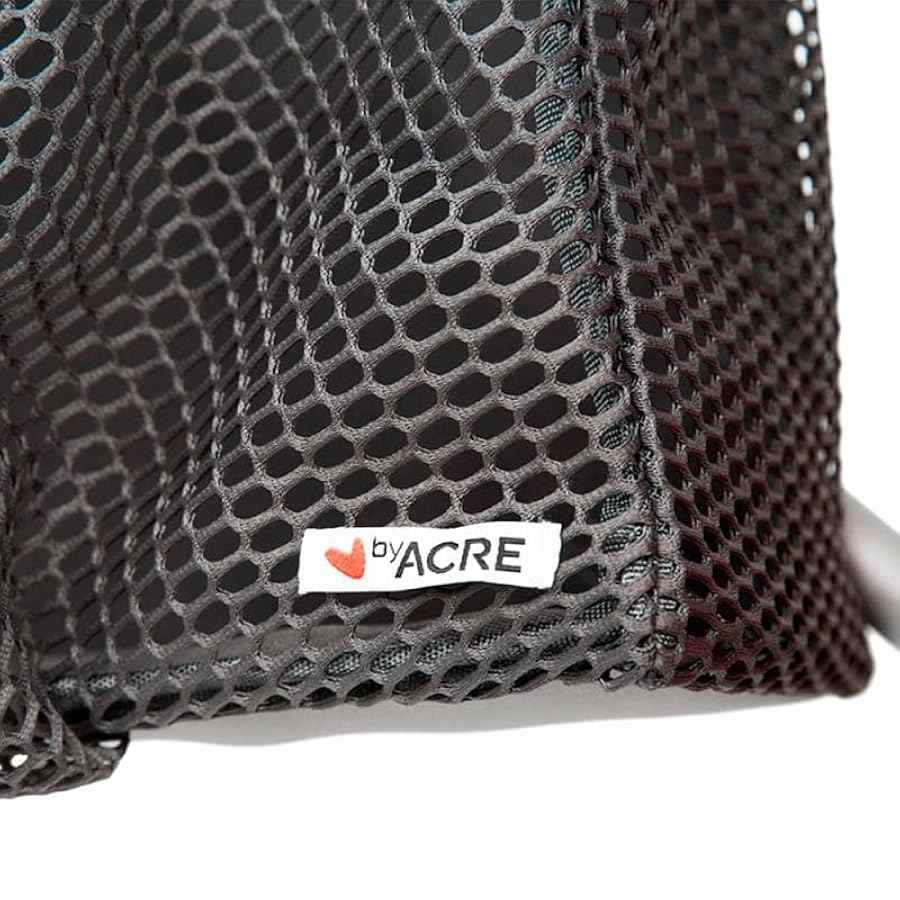 byACRE logo and grey polyester fabric detail on the Grocery Bag