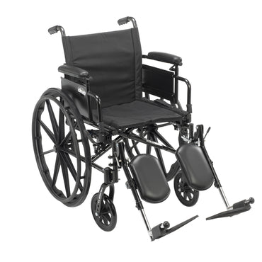 Rear angled view of the Drive Medical Cruiser X4 manual wheelchair ready for everyday mobility.