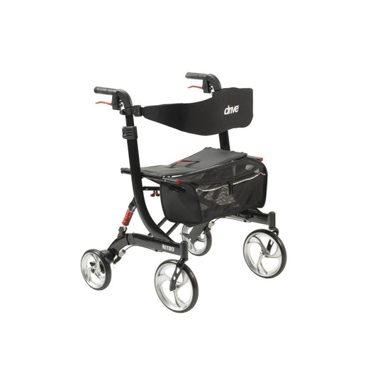 Drive Medical Nitro HD Bariatric Rollator Walker in Black, available at Care Made Canada.