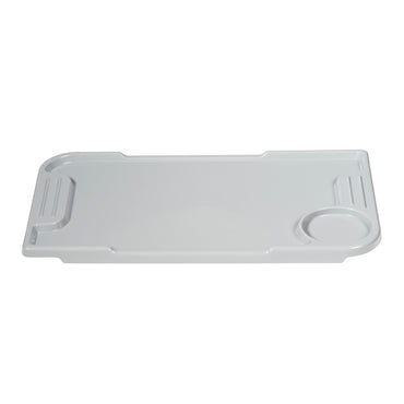 Top-down standalone view of the Drive Medical Nitro Sprint convenient mobile table, highlighting its spacious and practical user-friendly design.