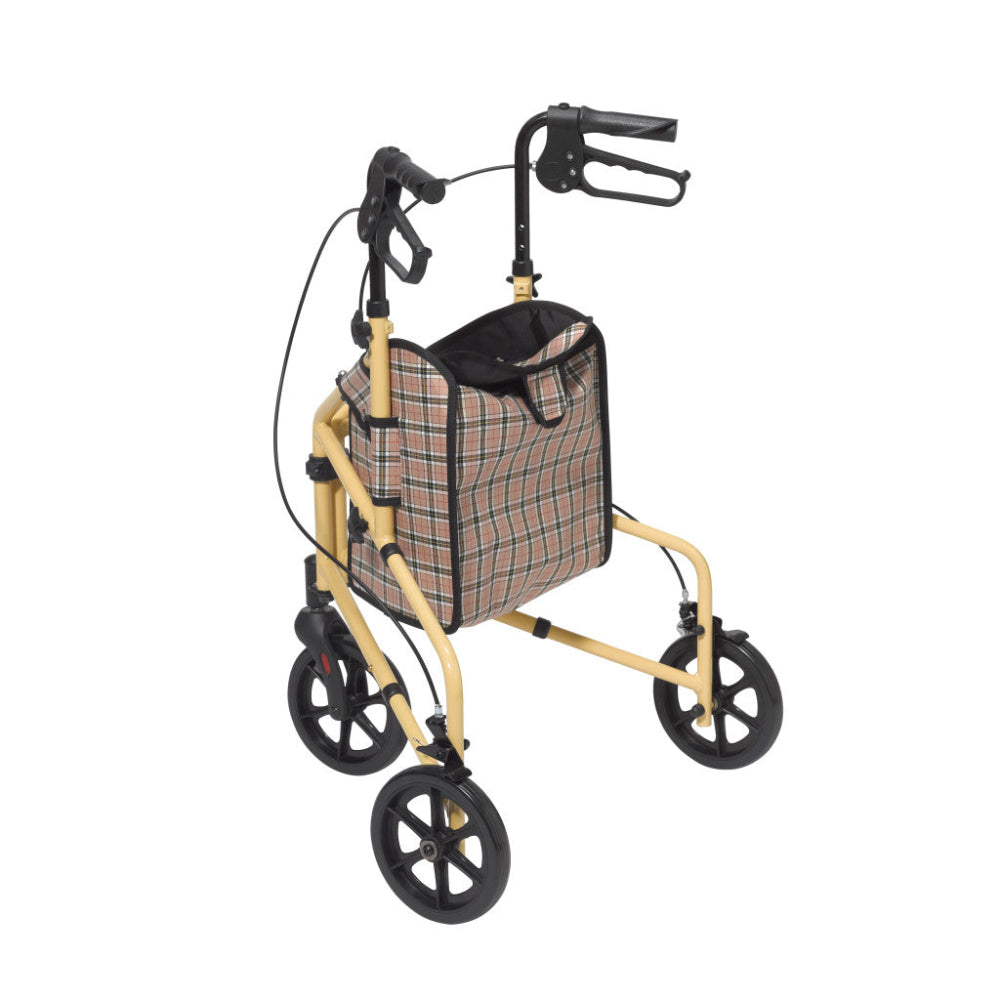 Drive Medical Winnie Lite Supreme 3-Wheel Walker in Tan finish for lightweight mobility.