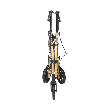Front view of the Drive Winnie Lite Supreme walker in its standing folded position.
