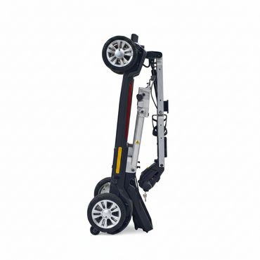 Buzzaround CarryOn Manual Folding Lightweight Portable Travel Mobility Scooter - Folds Flat to 12" - Lithium Battery - 47.5 lbs. Without The Seat and Battery (Red)