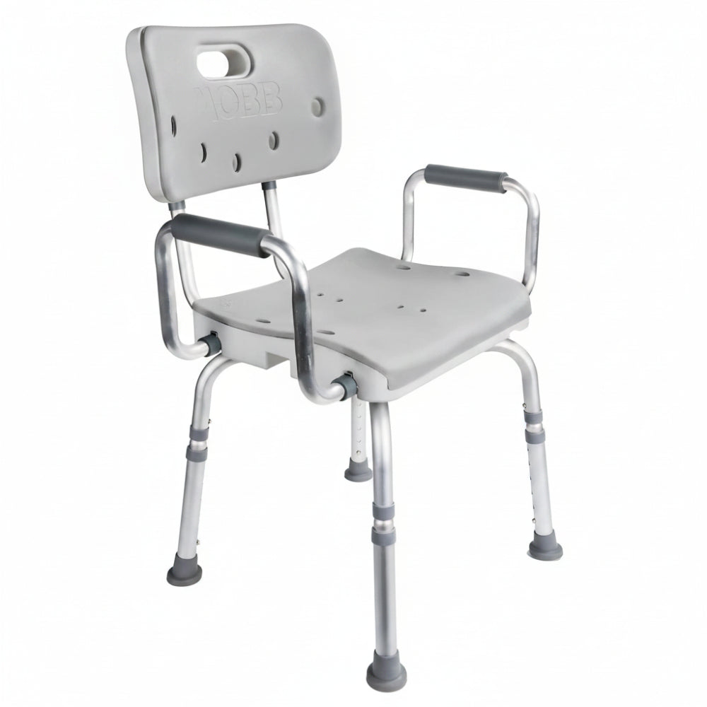 Swivel Shower Chair 3.0 by MOBB – Rotating Seat with Safety Handles for Bathroom Transfers – Care Made