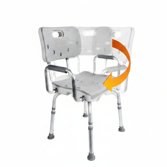 MOBB Swivel Shower Chair 3.0 – Rotating Seat with Handles for Safer Transfers - Care Made