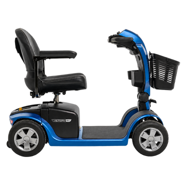 Pride Victory 10.2 4-wheel scooter in Ocean Blue, side profile