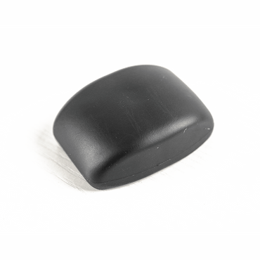 Standalone view of the black Robooter precision geometric square joystick knob, featuring a tactile, non-slip grip for smooth handling.