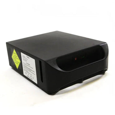 Side view showing the connector port on the Travel Buggy DASH series lithium-ion power wheelchair battery.