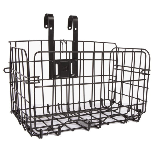 Travel Buggy detachable shopping basket opened with mounting brackets visible