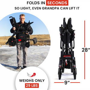 AEROLUX by Travel Buggy – Lightweight Folding Power Chair
