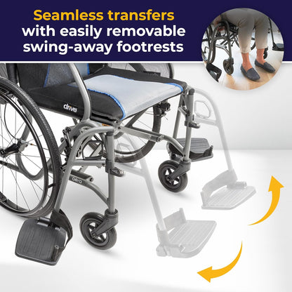 Drive Medical AeroFly Ultra-Lite Wheelchair – Lightweight Folding Magnesium Wheelchair – Canada