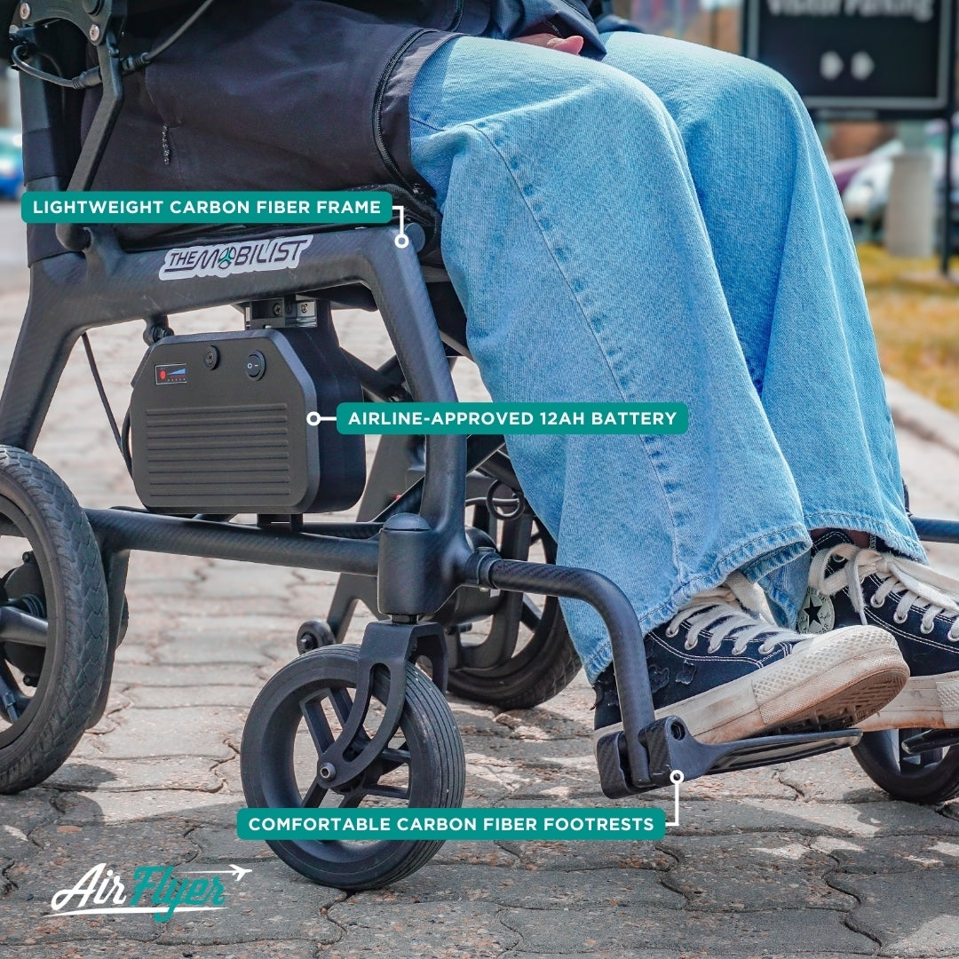 AirFlyer Ultra-Light Carbon Fiber Electric Wheelchair