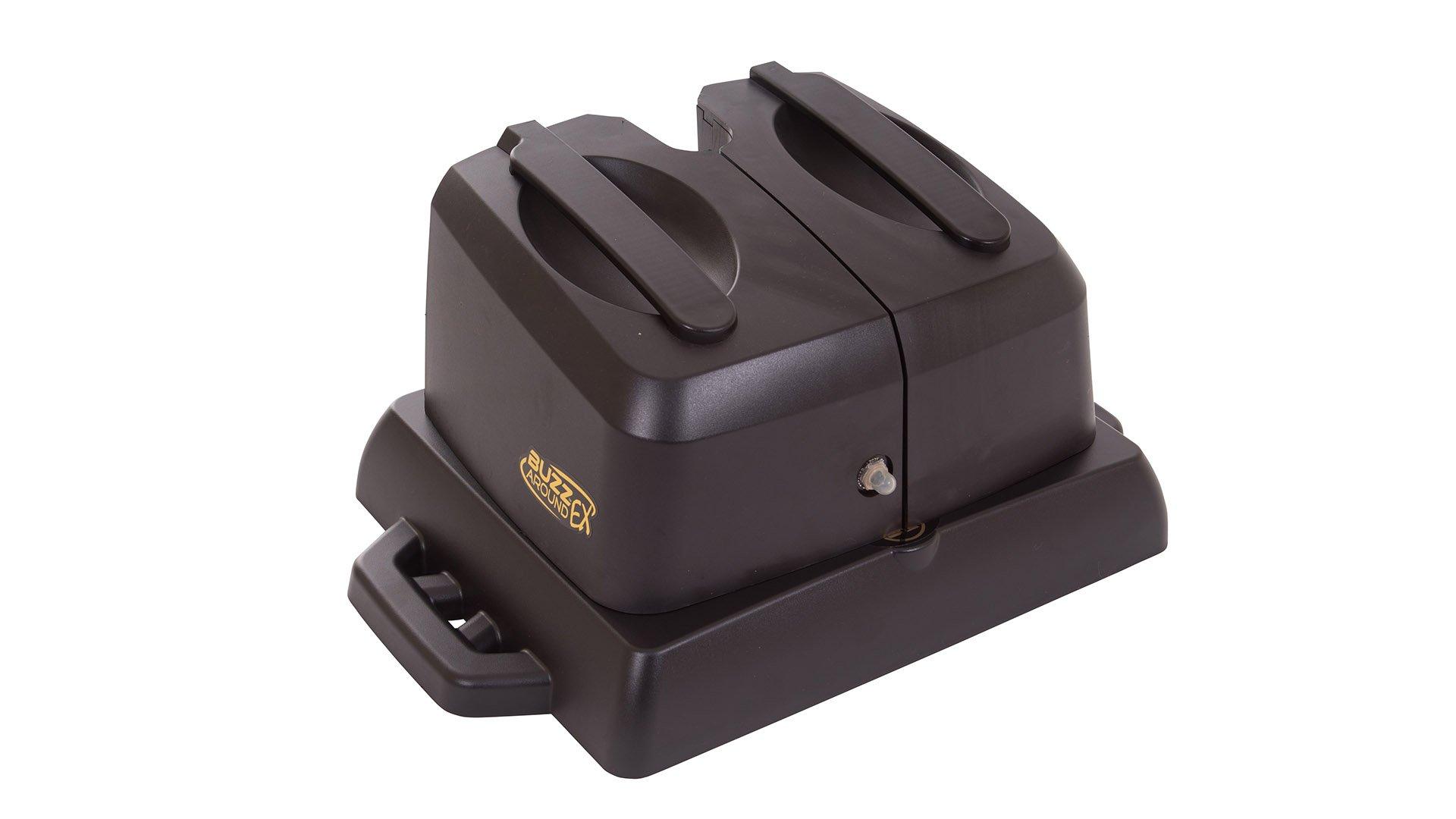 Golden Technologies charge deck battery dock loaded with Buzzaround EX U1 battery packs