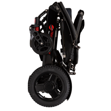 Folded view of the black Travel Buggy City 2 Plus highlighting the i sturdy frame.