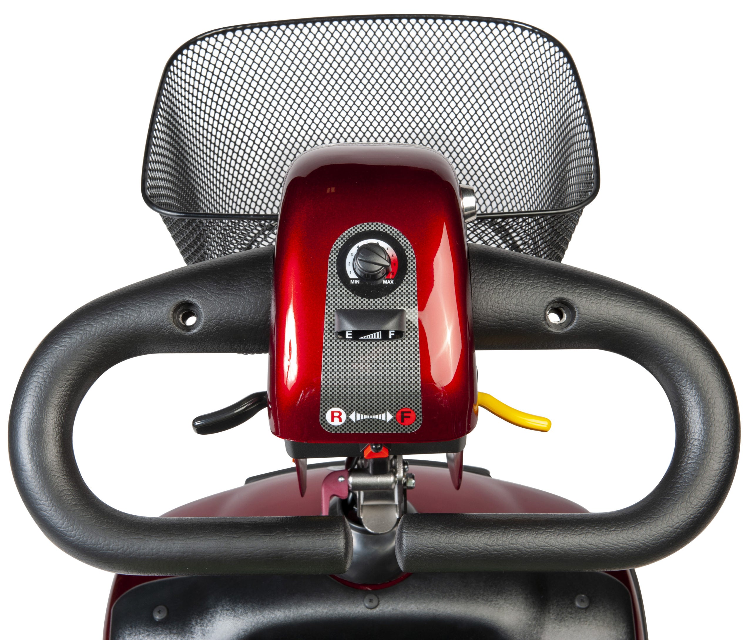 Shoprider Spirit GK-10 mobility scooter, tiller close-up