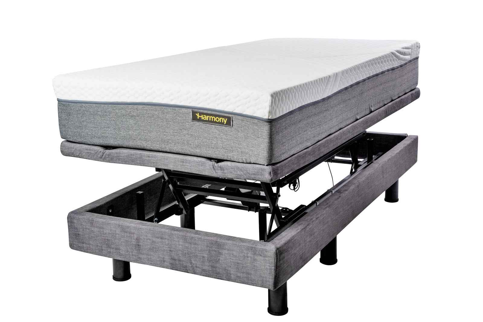 Harmony Hi-Low Adjustable Bed Base with Massage and Height Control | Care Made
