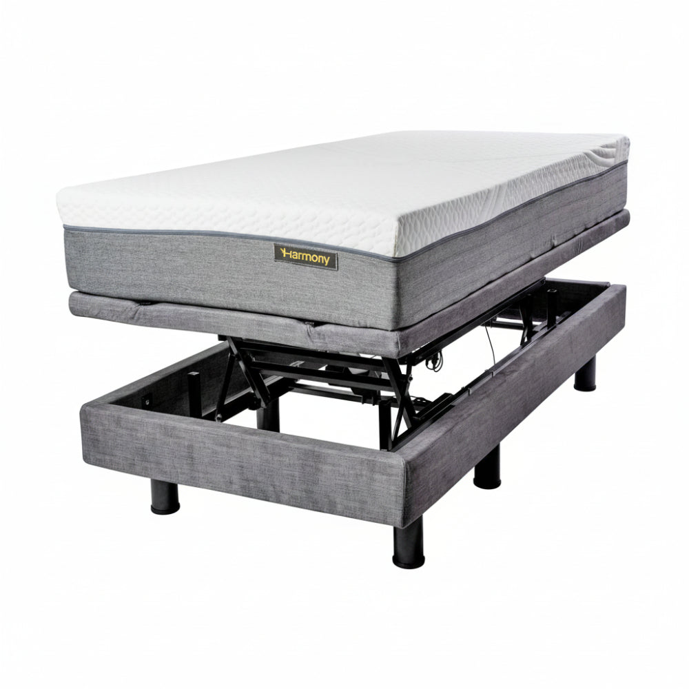 Harmony Hi-Low Adjustable Bed Base with Massage and Height Control | Care Made
