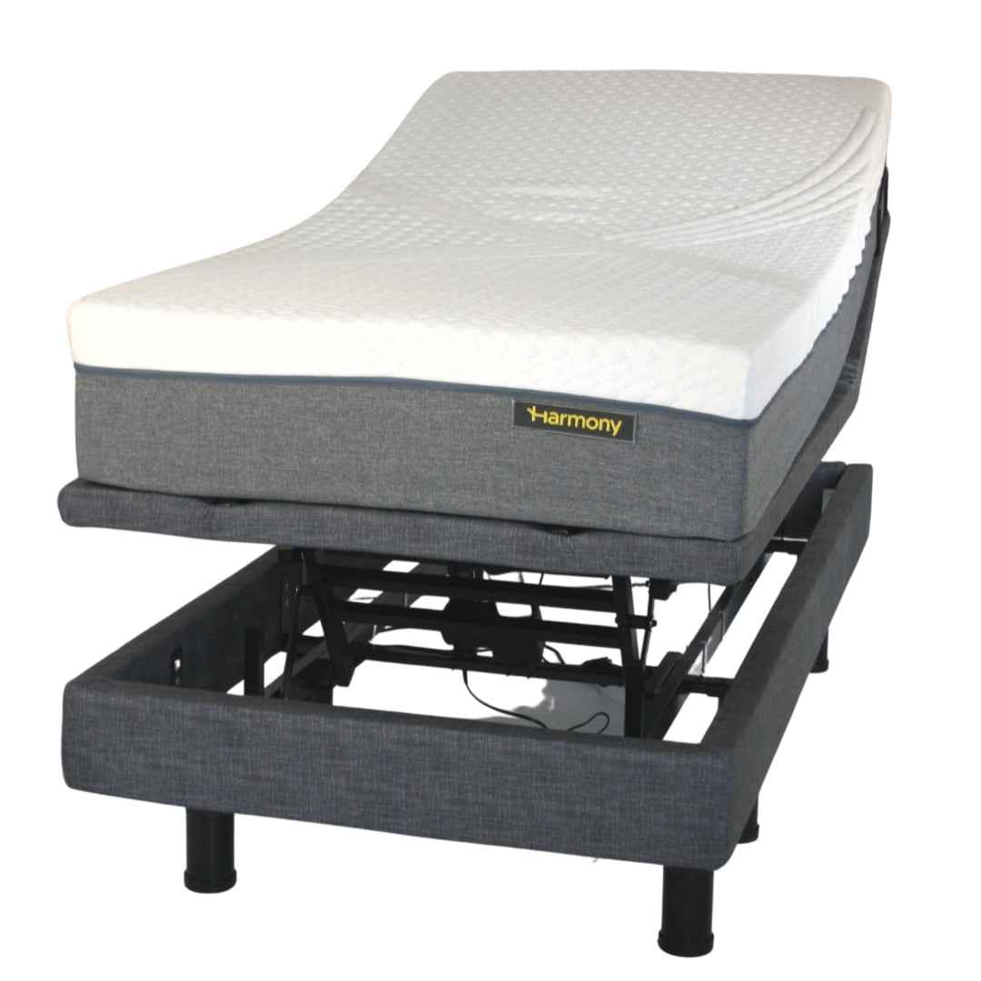 Harmony Hi-Low Adjustable Bed Base with Massage and Height Control - Care Made