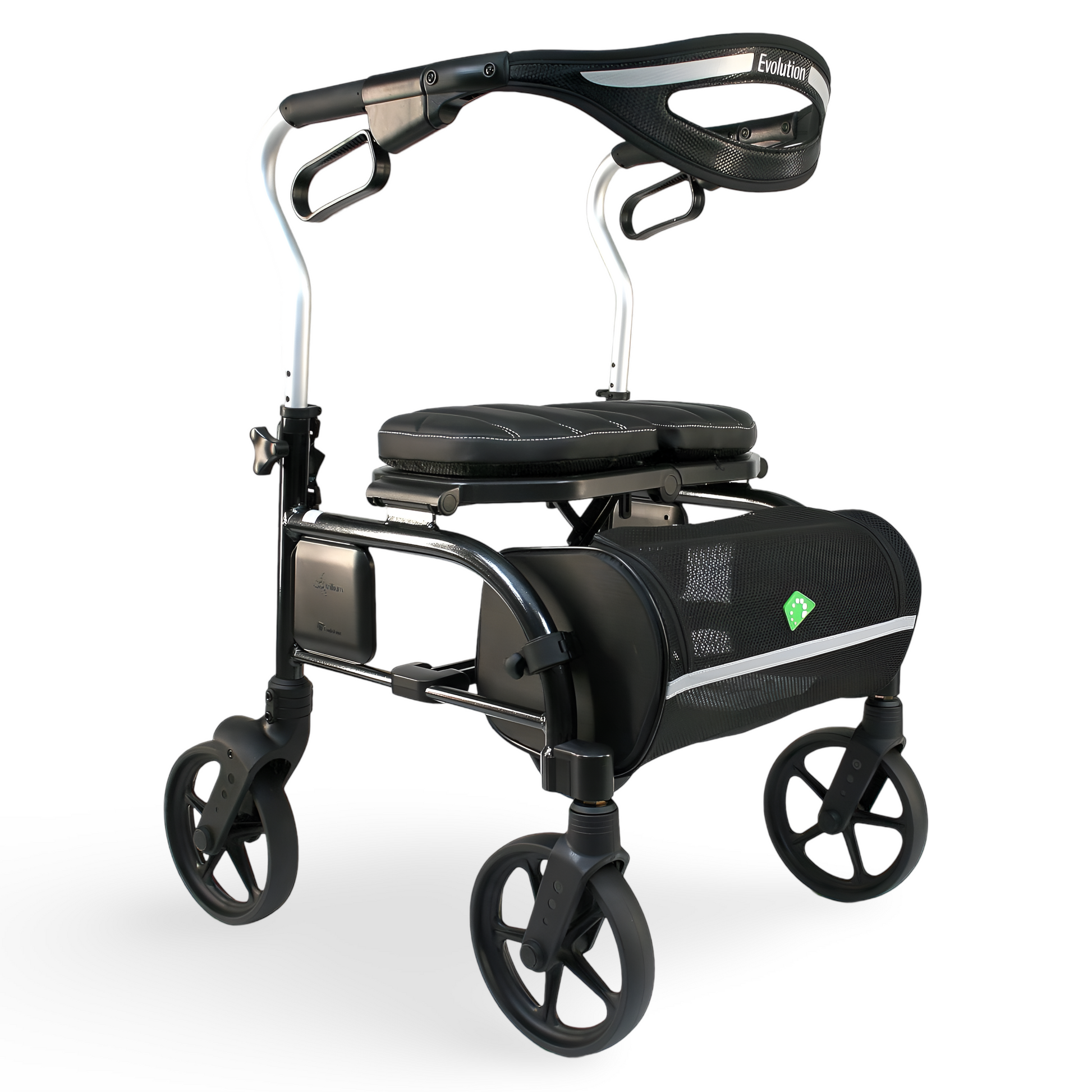 Evolution Trillium Series Walker – Cable-Free Brakes, Padded Seat