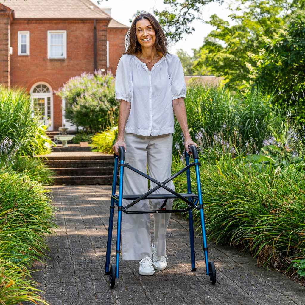 MD by Drive Air-Go Walker – Lightweight Folding Walker with Seat – Canada