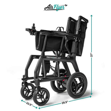 Folded View of AirFlyer Ultra-Light Carbon Fiber Electric Wheelchair – Care Made Canada