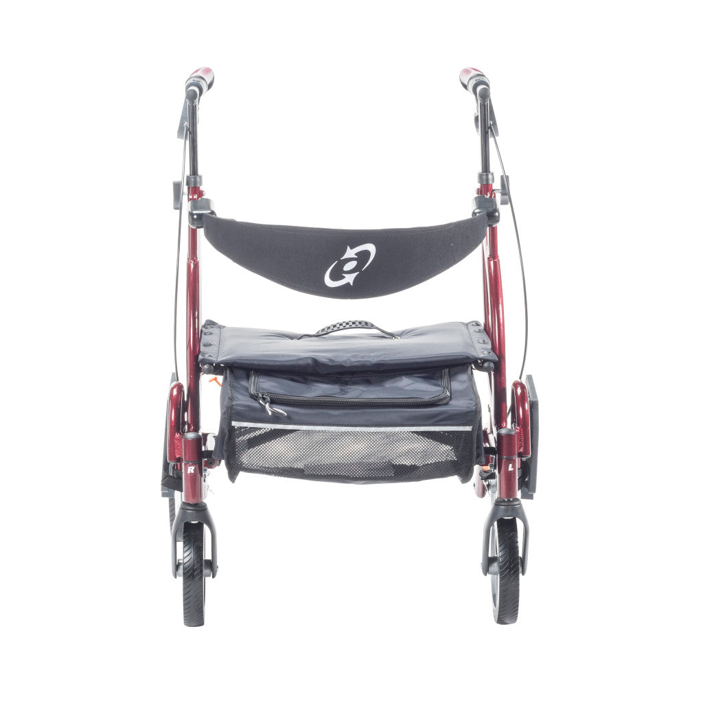 Front view of the Airgo Fusion F18 highlighting the comfortable padded seat and contoured backrest.
