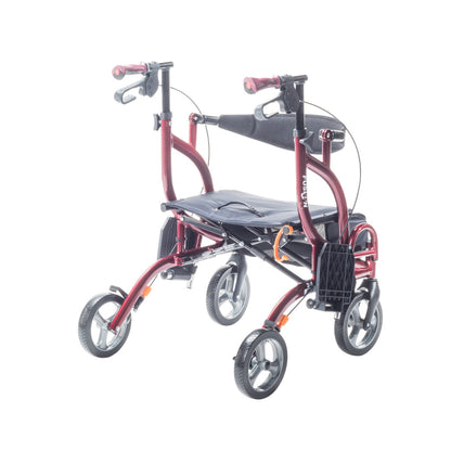 Senior-friendly, tool-free brake adjustment knob featured on the Airgo Fusion rollator frame.