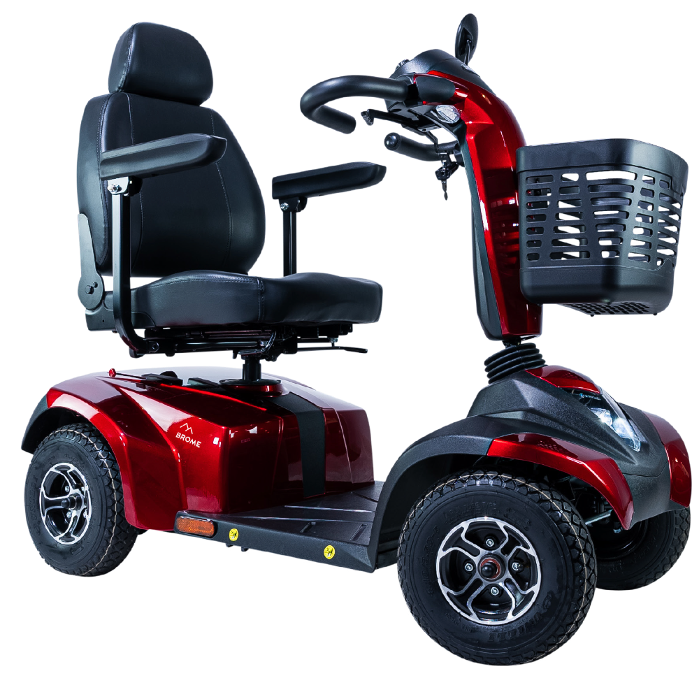 MOVO Brome Mobility Scooter — Burgundy