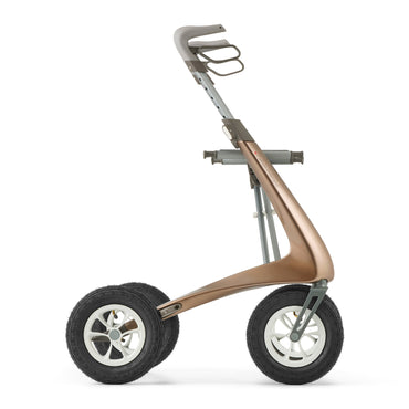 byACRE Carbon Overland all-terrain rollator in Bentley Brown, side profile