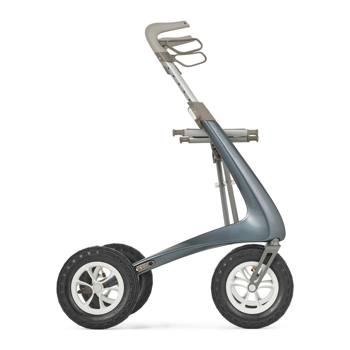 byACRE Carbon Overland all-terrain rollator in Midnight Blue, side profile