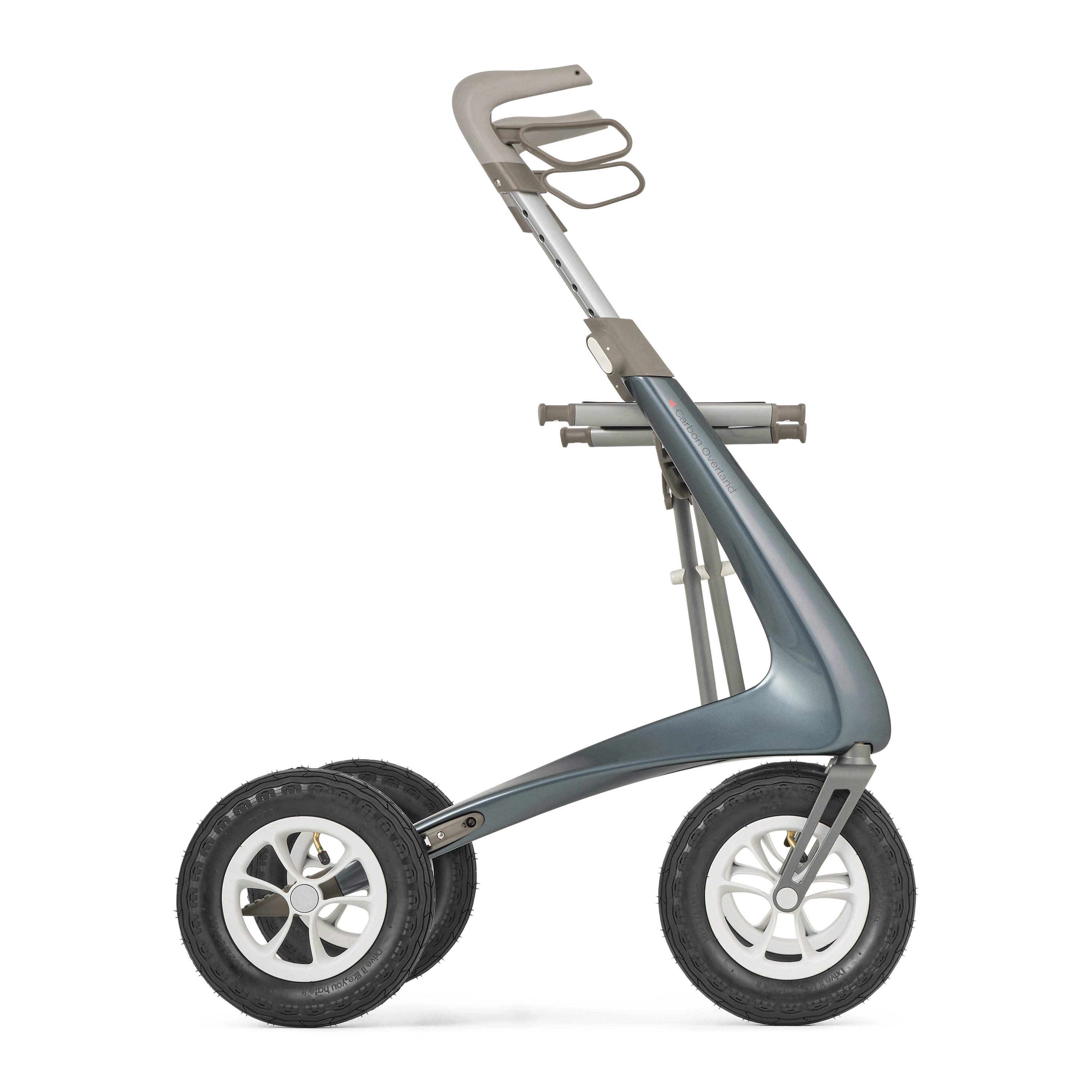 byACRE Carbon Overland all-terrain rollator in Midnight Blue, side profile