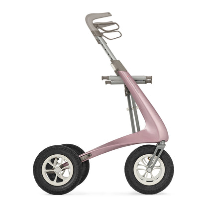 byACRE Carbon Overland all-terrain rollator in Rose Gold, side profile