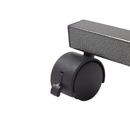 Drive Medical 13067 non-tilt overbed table, locking swivel caster detail