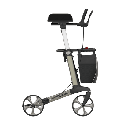 Rehasense NAVIGATOR champagne Large NRRCHL60 forearm rollator, complete right side view