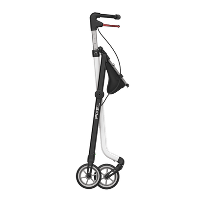 Rehasense PIXEL indoor rollator folded in Black and White