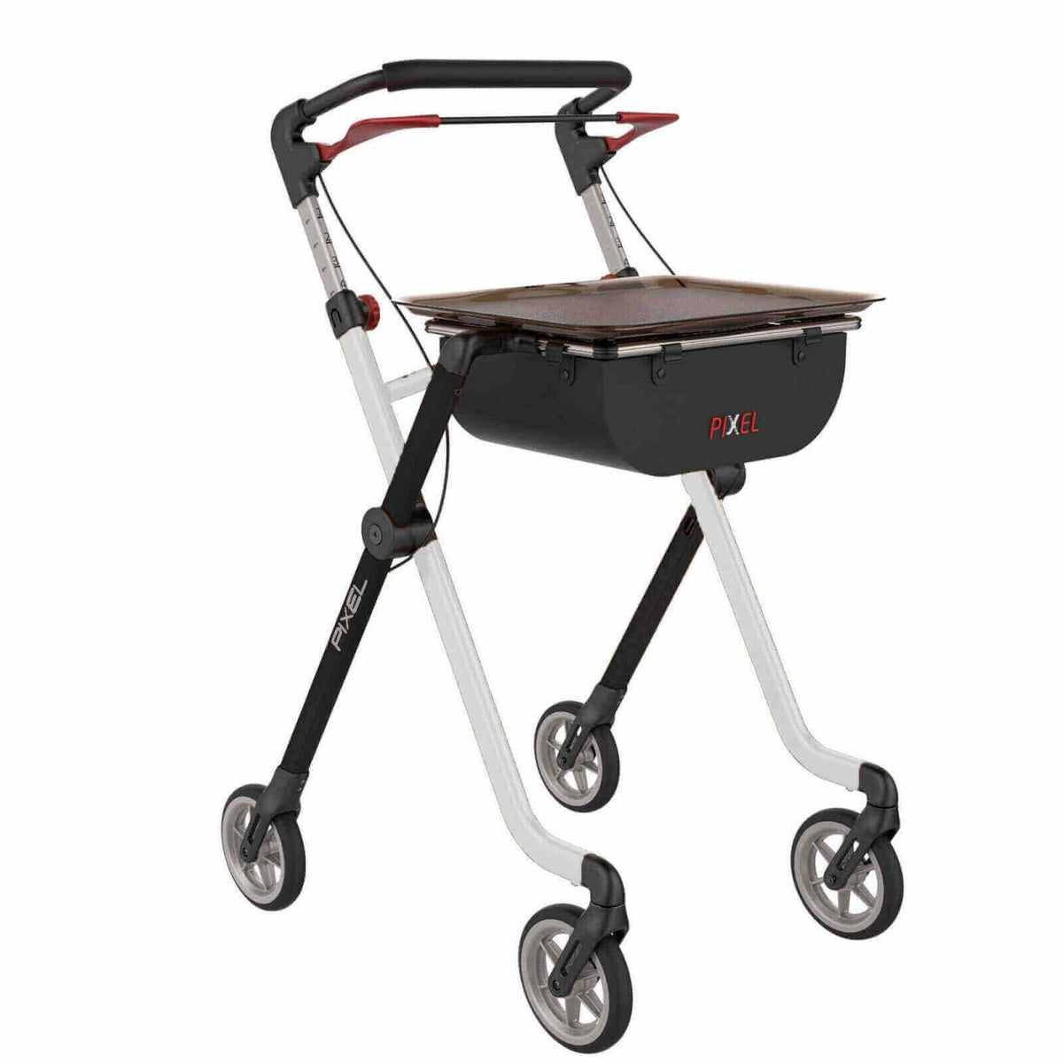 Rehasense PIXEL SPACE I indoor rollator in Black and White