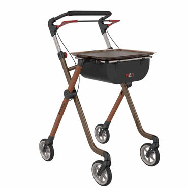 Rehasense PIXEL SPACE I indoor rollator in Toffee and Brown