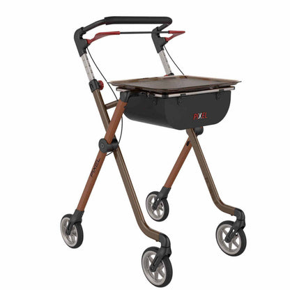 Rehasense PIXEL SPACE I indoor rollator in Toffee and Brown