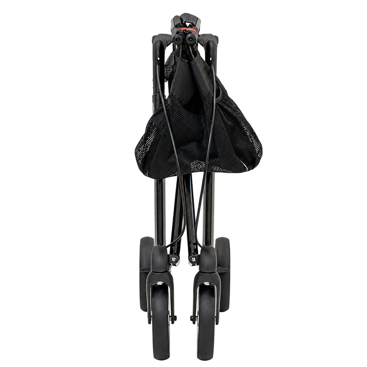Rehasense SERVER Large Black rollator folded for transport