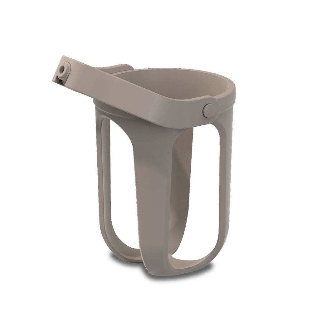 byACRE cup holder in Sand, complete left-angle studio view