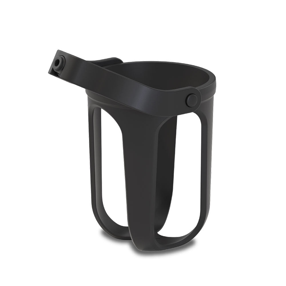 byACRE cup holder in Charcoal, complete left-angle studio view