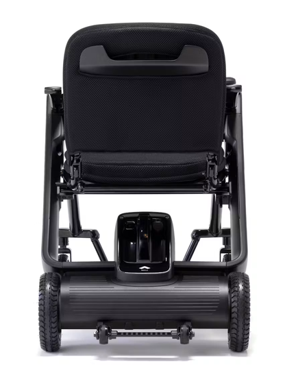 WHILL Model F power wheelchair, complete rear studio view