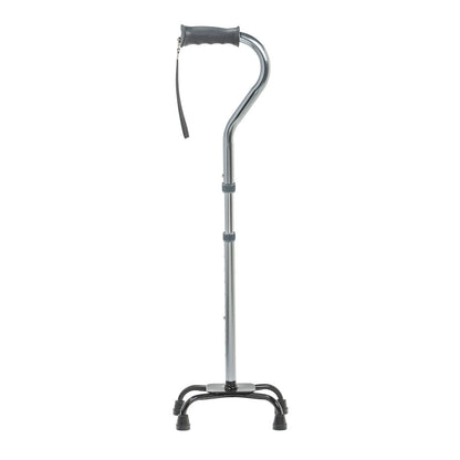 Drive Medical RTL10310FCH folding quad cane, front studio view on a white background