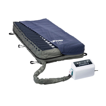 Drive Medical Harmony 14200N therapy mattress with cover opened and control unit on a white background