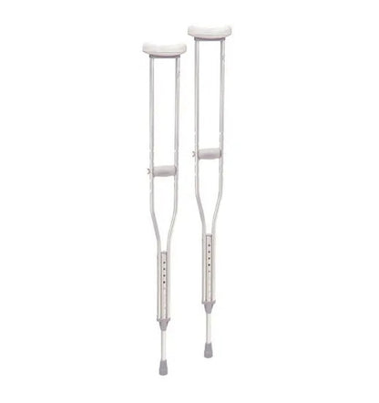 Drive Medical aluminum underarm crutches pair with push button height adjustment, Care Made Canada
