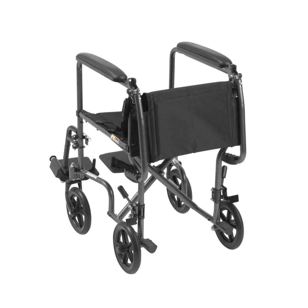 Steel Transport Chair by Drive Medical – Portable Foldable Chair for Seniors and Adults – Care Made