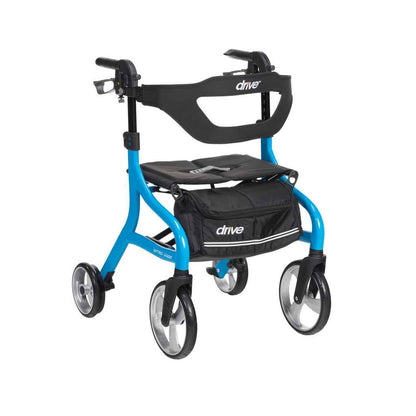 Drive Medical Nitro Sprint Blue Rollator – Outdoor Walking Demo, Stable Lightweight Mobility Aid – CareMade